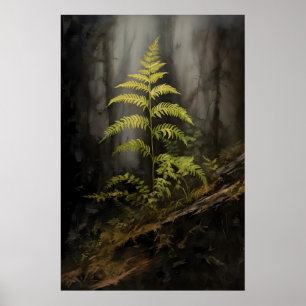 Farn im dunklen Wald Akademie, Botanisch, Wald Poster