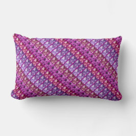 Farn-Kunst/Foto Diag Streifen-Blau/Purpl Lendenkissen