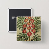 Farn mit den roten und gelben Blumen Button (Vorne & Hinten)