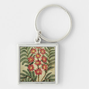Farn mit den roten und gelben Blumen Schlüsselanhänger