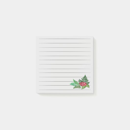 Farn- und Blumennoten Post-it Klebezettel (Vorderseite)