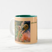 Farn-Unfurling Aquarell-schöne Kunst Zweifarbige Tasse (Vorderseite Links)