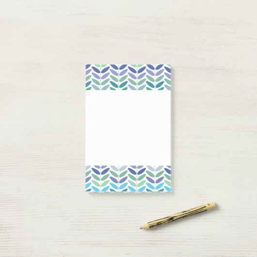 Farn-Waldeleganter Frühling färbt Muster Post-it Klebezettel (Auf Schreibtisch)