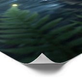 Farn Waschbär Wald Schabernack Poster (Ecke)