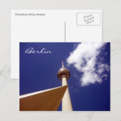 Farnblau Postkarte (Vorne/Hinten)