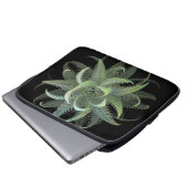 Farnblüten-Fraktal Laptopschutzhülle (Vorne Knopf)