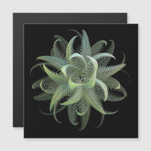 Farnblüten-Fraktal Magnetkarte