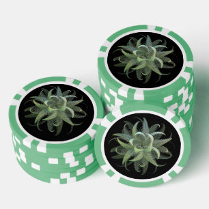 Farnblüten-Fraktal Pokerchips