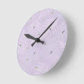Farne & Libellen Runde Wanduhr (Winkel)