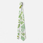 Farnen auf beliebigem Farbhintergrund Krawatte (Rückseite)