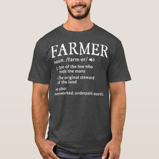Farner Definition Funny Bauer Landarbeiter T-Shirt (Vorderseite)