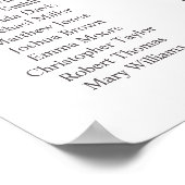 Farnfarn. Hochzeitskarte für Grünpflanzen Poster (Ecke)