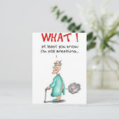 Farning Old Man Postkarte (Stehend Vorderseite)