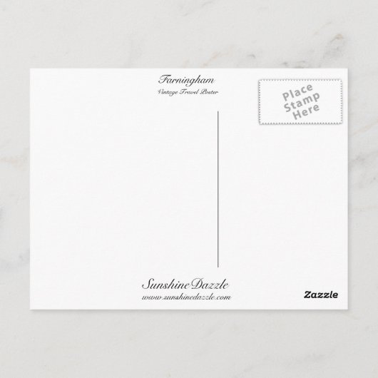 Farningham Postkarte (Rückseite)