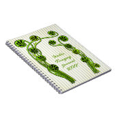 Farnjournal mit Fiddlehead-Motiv, individuelles Fr Notizblock (Rechte Seite)