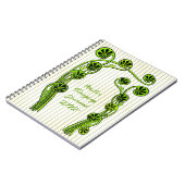Farnjournal mit Fiddlehead-Motiv, individuelles Fr Notizblock (Linke Seite)