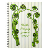 Farnjournal mit Fiddlehead-Motiv, individuelles Fr Notizblock (Vorderseite)