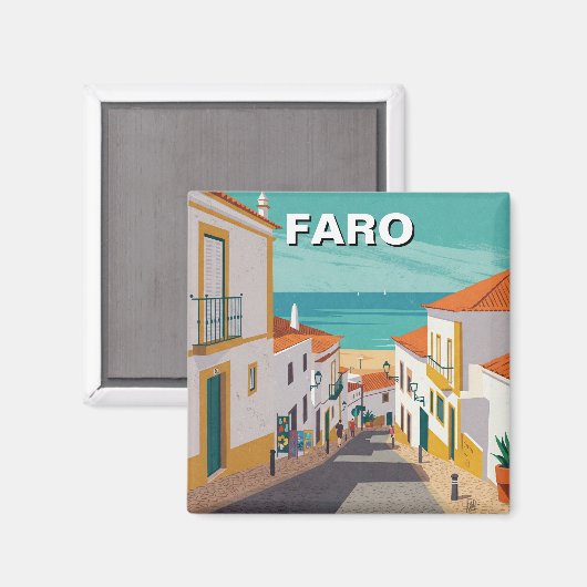 Faro Algarve Magnet (Vorderseite/Rückseite)