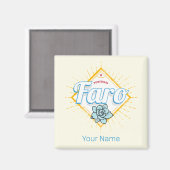 Faro Algarve Portugal Retro Sukkuline Vintag Magnet (Vorderseite/Rückseite)