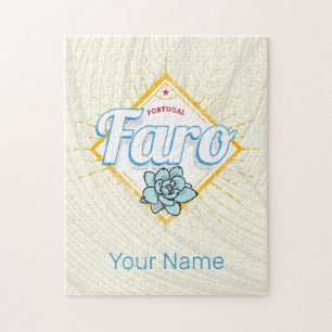 Faro Algarve Portugal Retro Sukkuline Vintag Puzzle
