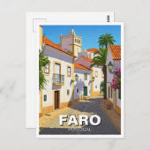 Faro Algarve Postkarte (Vorne/Hinten)