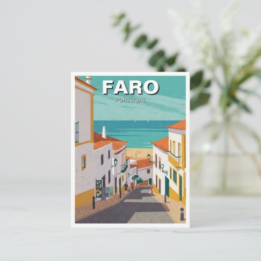 Faro Algarve Postkarte (Stehend Vorderseite)