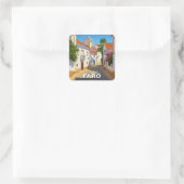 Faro Algarve Quadratischer Aufkleber (Tasche)