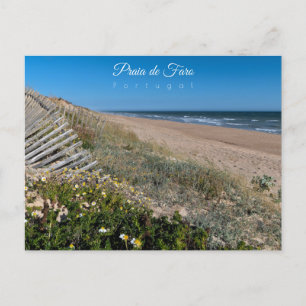 Faro Beach Dünen - Portugal Postkarte