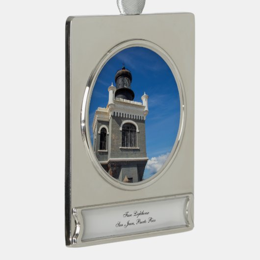 Faro Leuchtturm Banner-Ornament Silber (Rechts)