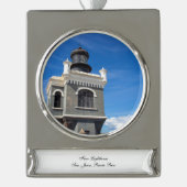 Faro Leuchtturm Banner-Ornament Silber (Vorderseite)