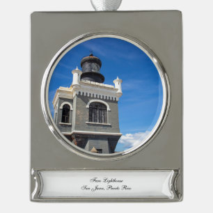 Faro Leuchtturm Banner-Ornament Silber