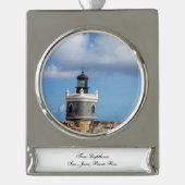 Faro Leuchtturm Banner-Ornament Silber (Vorderseite)