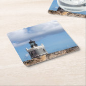 Faro Leuchtturm Rechteckiger Pappuntersetzer (angewinkelt)