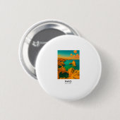 Faro - Portugal Reiseplakat Button (Vorne & Hinten)