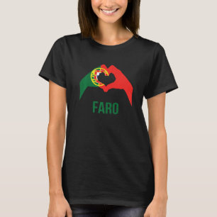 Faro Portugiesische Stadt - Flagge T-Shirt