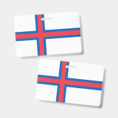 Faroe Islands flag Ausweis (Vorder- & Rückseite)