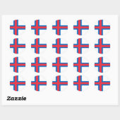 Faroe Islands flag Sticker (Blatt)