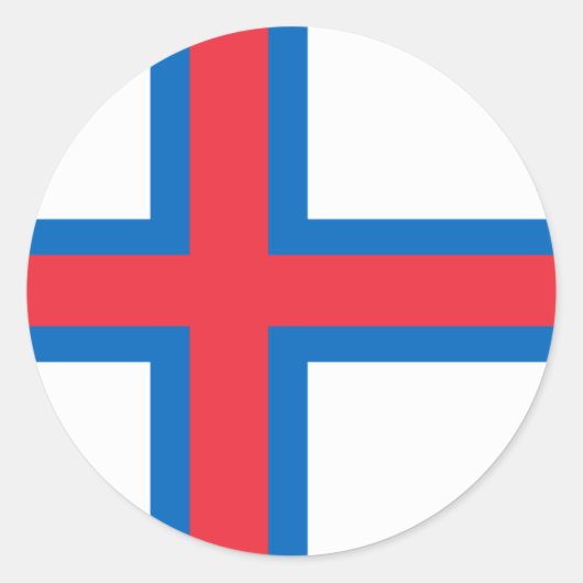 Faroe Islands flag Sticker (Vorderseite)