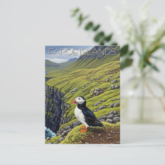 Färöer Dänemark Postkarte (Stehend Vorderseite)