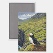 Färöer Dänemark Reise Magnet (Vorderseite/Rückseite)