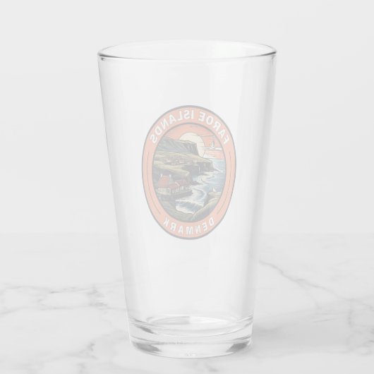 Färöer Dänemark Reisen Kunst Abzeichen Glas (Rückseite)