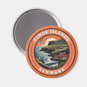 Färöer Dänemark Reisen Kunst Abzeichen Magnet (Vorderseite/Rückseite)