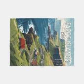 Färöer Dänemark Reisen Kunst Vintag Fleecedecke (Vorderseite (Horizontal))