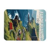 Färöer Dänemark Reisen Kunst Vintag Magnet (Horizontal)