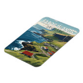 Färöer Dänemark Reisen Kunst Vintag Magnet (Linke Seite)