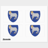 Färöer (Dänemark) Wappen-Coat Rechteckiger Aufkleber (Blatt)