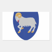 Färöer (Dänemark) Wappen-Coat Rechteckiger Aufkleber (Vorderseite)