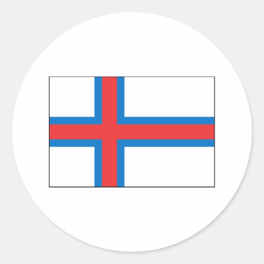 Färöer FLAG International Runder Aufkleber (Vorderseite)