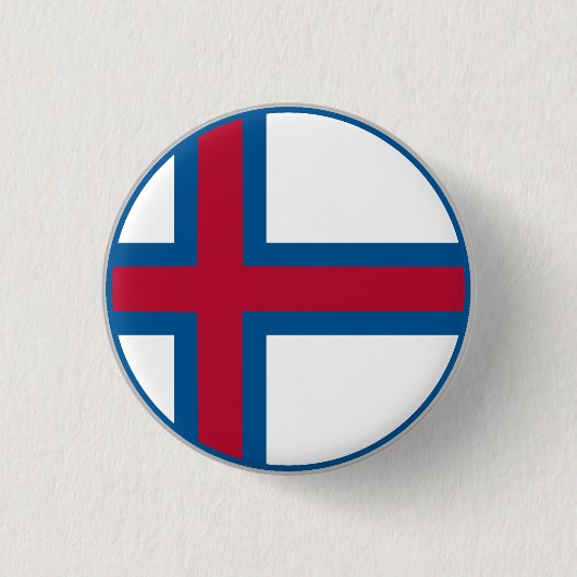 Färöer-Flagge Button (Vorderseite)