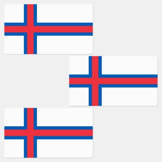 Färöer-Flagge Etiketten (Gruppe)